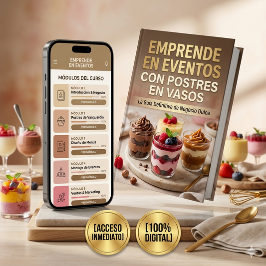 Emprende en Eventos con Postres en Vasos
